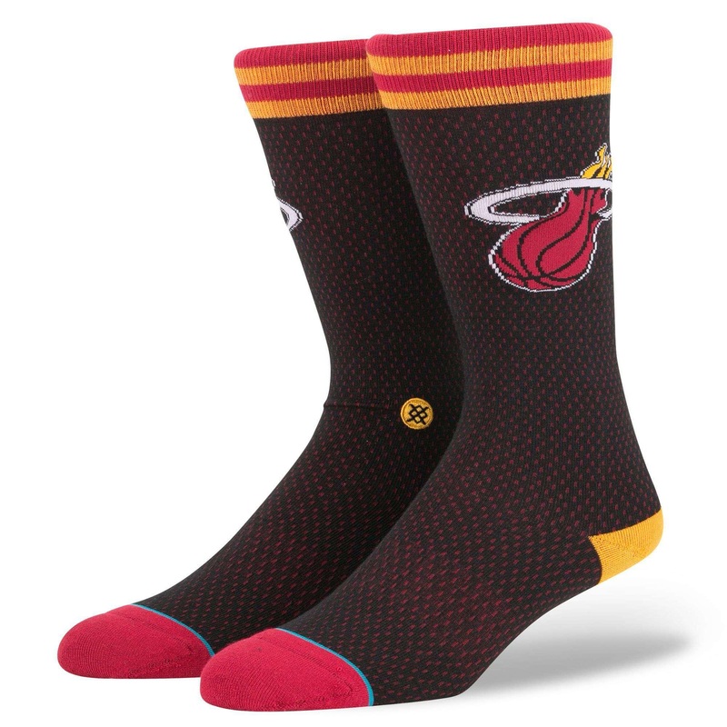 Miami Heat Stance NBA Jersey Crew Socks – Black