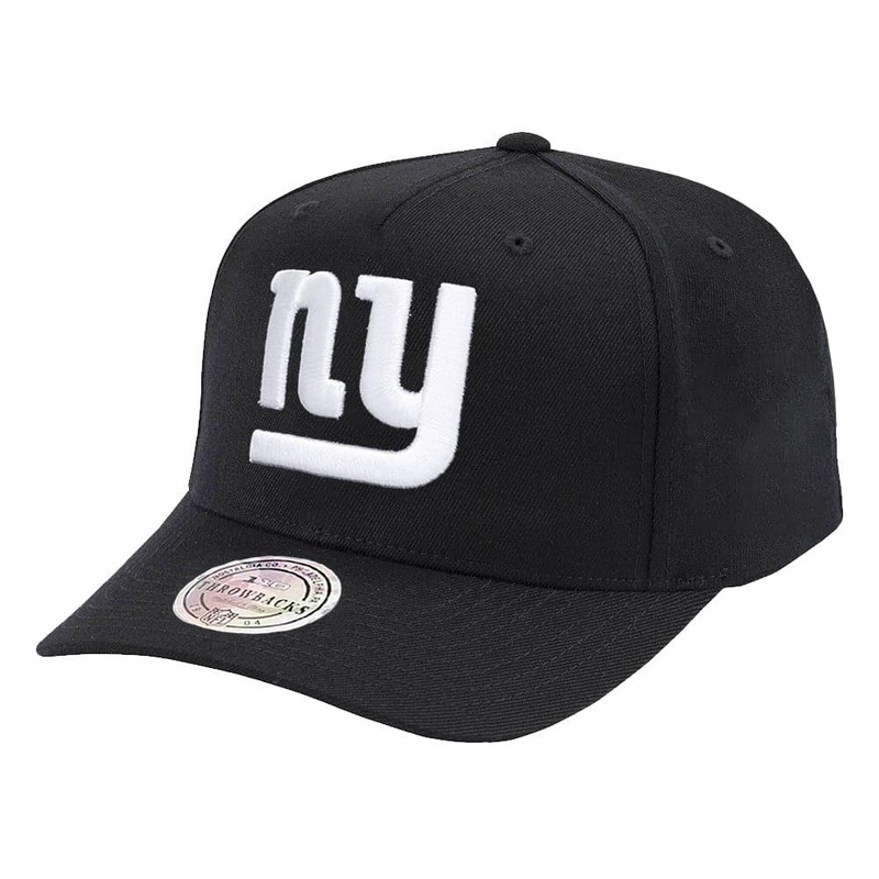 New York Giants Mitchell & Ness NFL 110 Logo Snapback Hat – Black