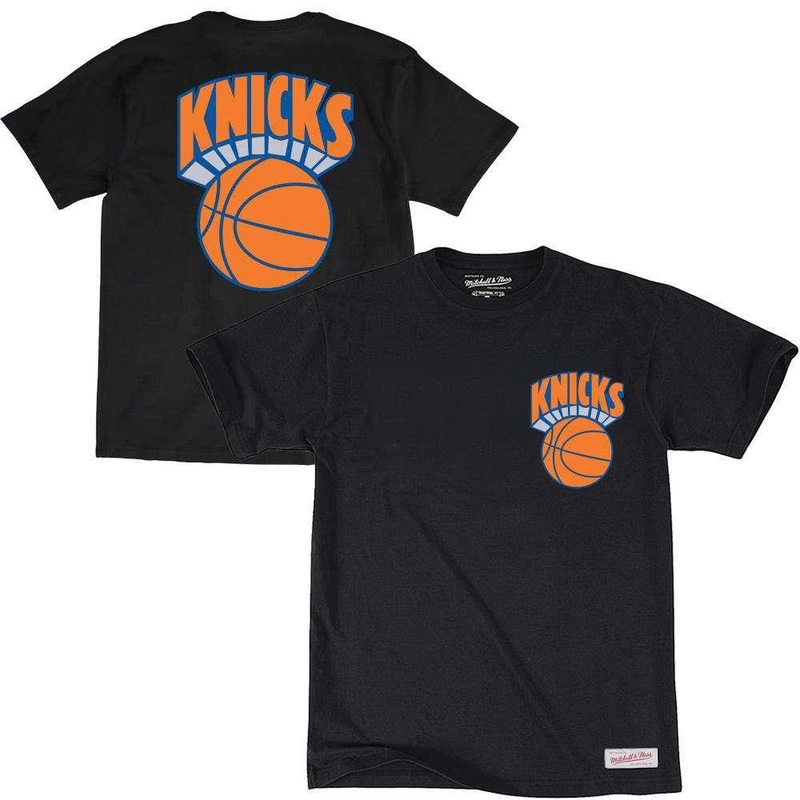 New York Knicks Mitchell & Ness NBA Retro Repeat T-Shirt – Black