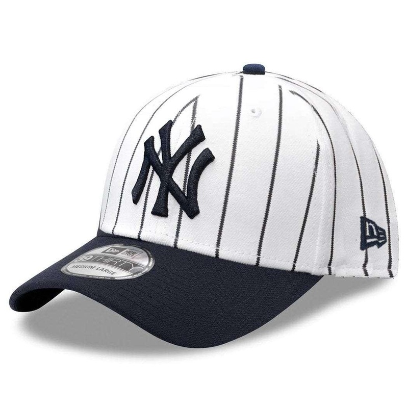 New York Yankees New Era MLB Alt Logo 39THIRTY Stretch-Fit Curve Hat – White
