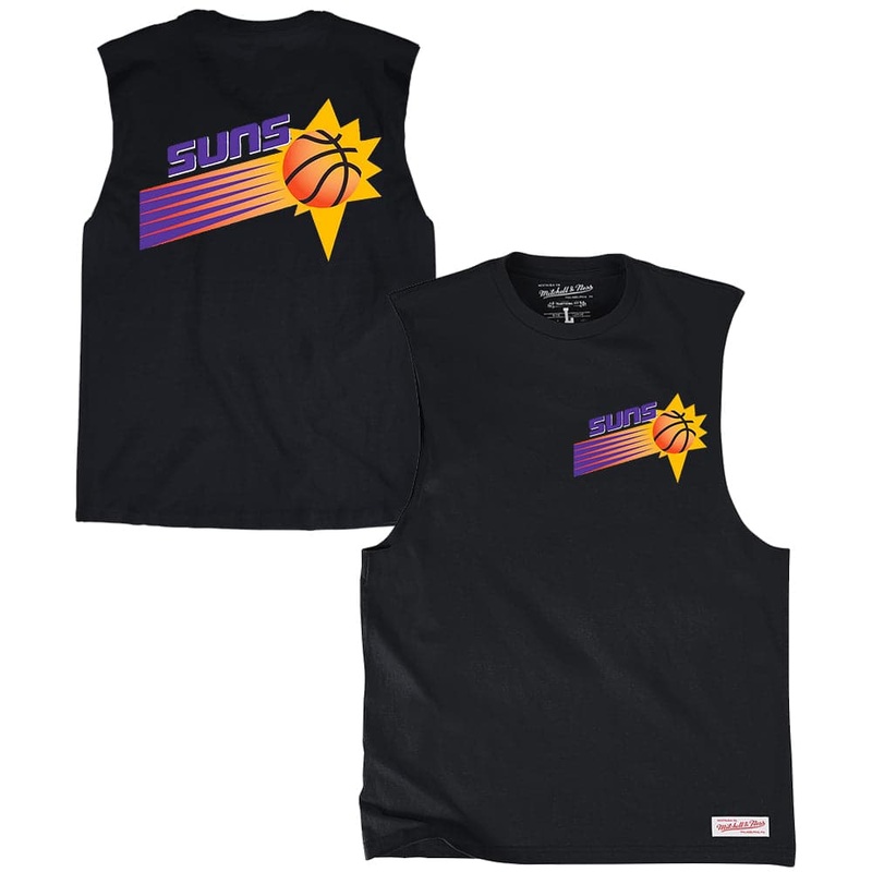 Phoenix Suns Mitchell & Ness NBA Retro Repeat Muscle T-Shirt – Black
