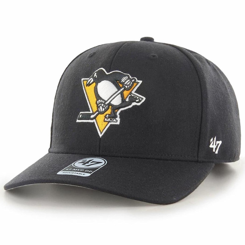 Pittsburgh Penguins ’47 NHL  MVP DP Pre-Curved Snapback Hat – Black