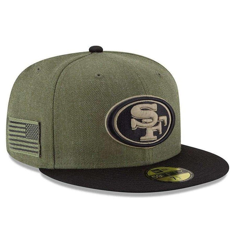San Francisco 49ers New Era NFL 2018 Salute To Service 59FIFTY Fitted Hat – Olive