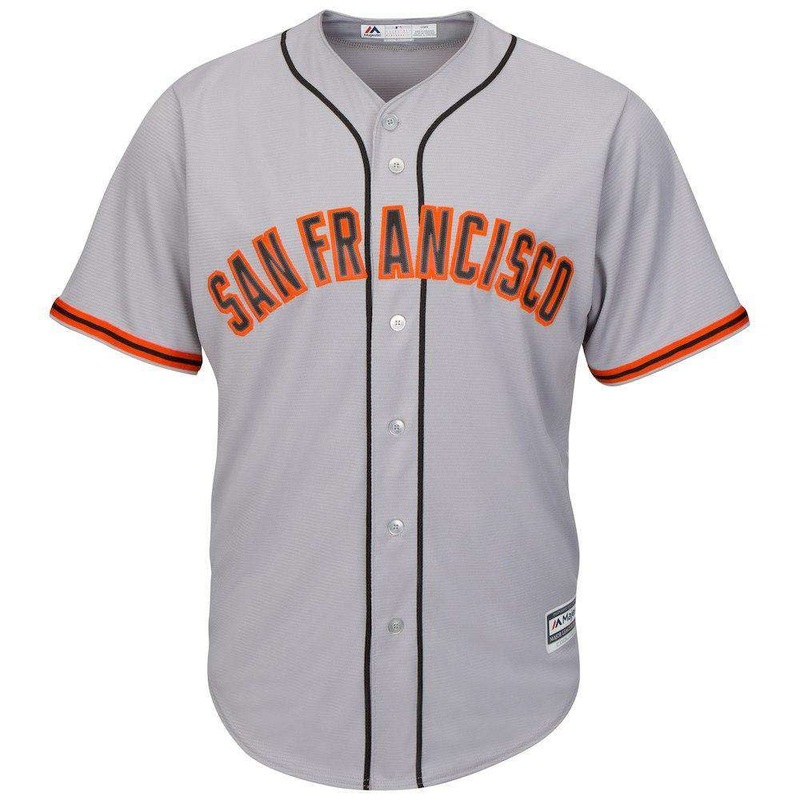 San Francisco Giants Majestic MLB AC Cool Base Replica Jersey – Grey