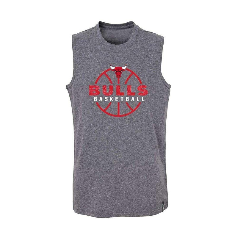 Youths Chicago Bulls Outerstuff NBA Destroyer Muscle Tank – Charcoal