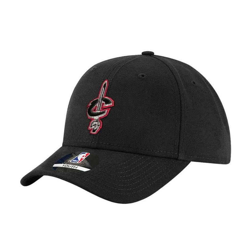 Youths Cleveland Cavaliers Outerstuff NBA Colour Pop Curve Hat – Black