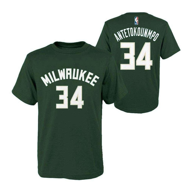 Youths Giannis Antetokounmpo Milwaukee Bucks Outerstuff NBA Player T-Shirt – Green
