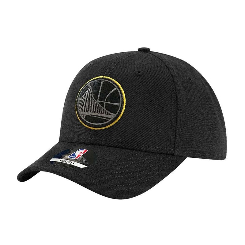 Youths Golden State Warriors Outerstuff NBA Colour Pop Curve Hat – Black