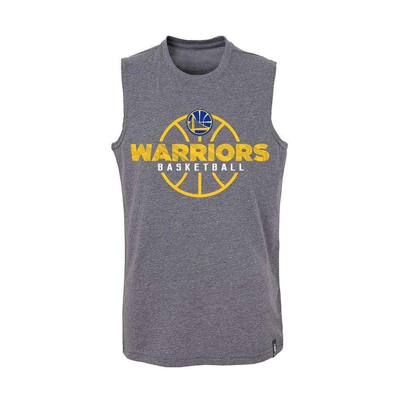 Youths Golden State Warriors Outerstuff NBA Destroyer Muscle Tank – Charcoal