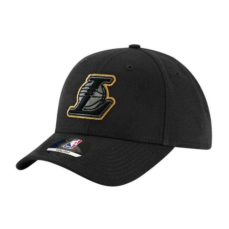 Youths Los Angeles Lakers Outerstuff NBA Colour Pop Curve Hat – Black