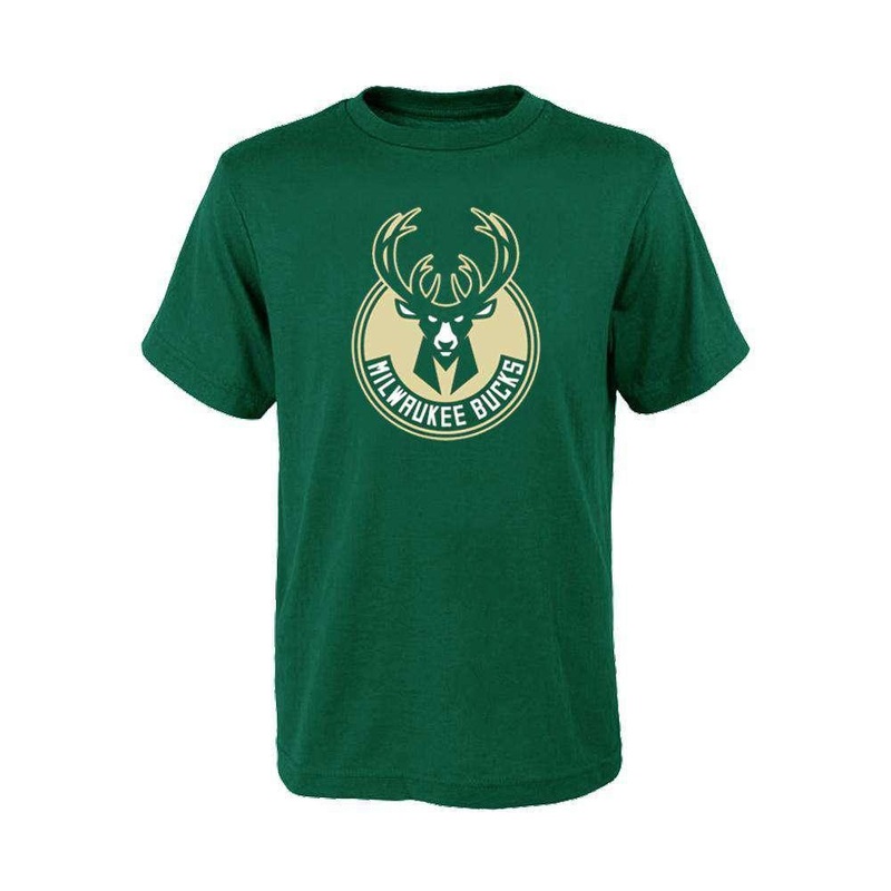 Youths Milwaukee Bucks Outerstuff NBA Logo T-Shirt – Green