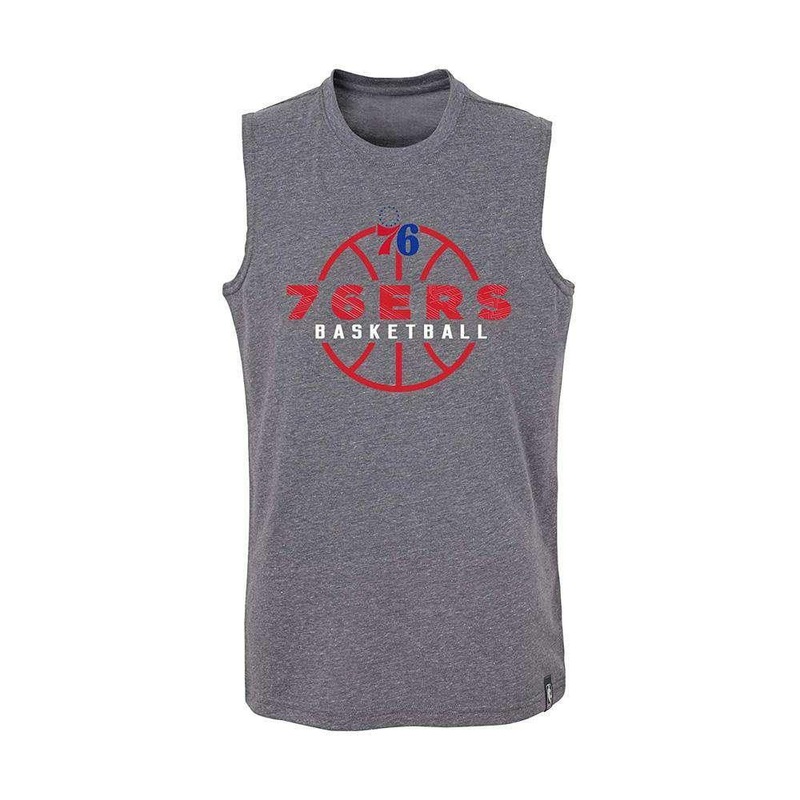 Youths Philadelphia 76ers Outerstuff NBA Destroyer Muscle Tank – Charcoal