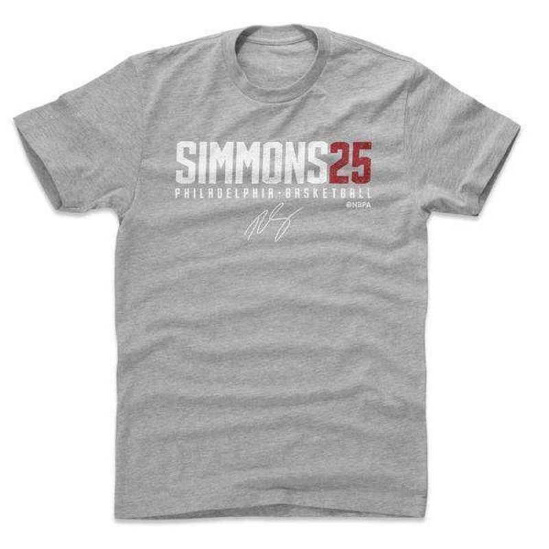 Ben Simmons Philadelphia 76ers 500 Level NBA Name T-Shirt – Grey