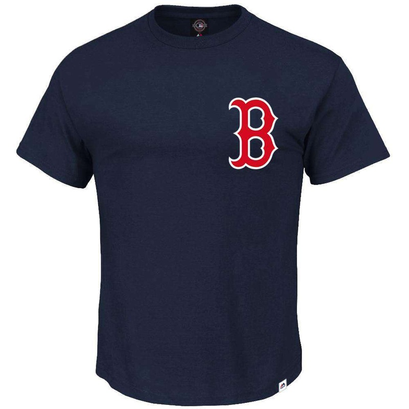 Boston Red Sox Majestic MLB Gamily Logo T-Shirt – Navy
