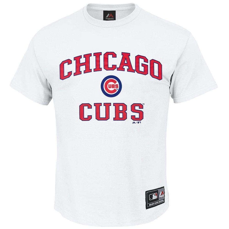 Chicago Cubs Majestic MLB Despa T-Shirt – White