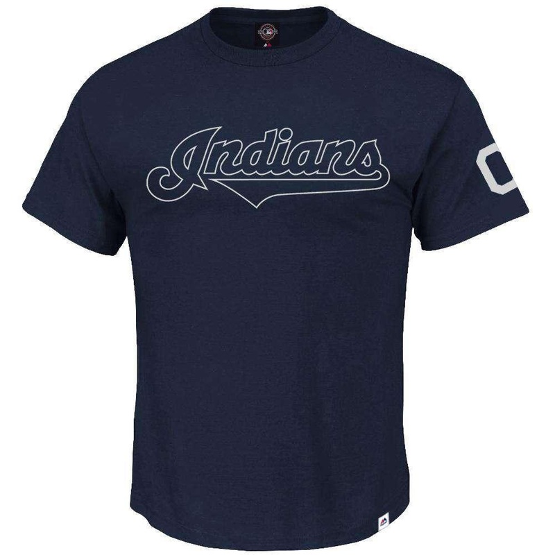 Cleveland Indians Majestic MLB Complete T-Shirt – Navy