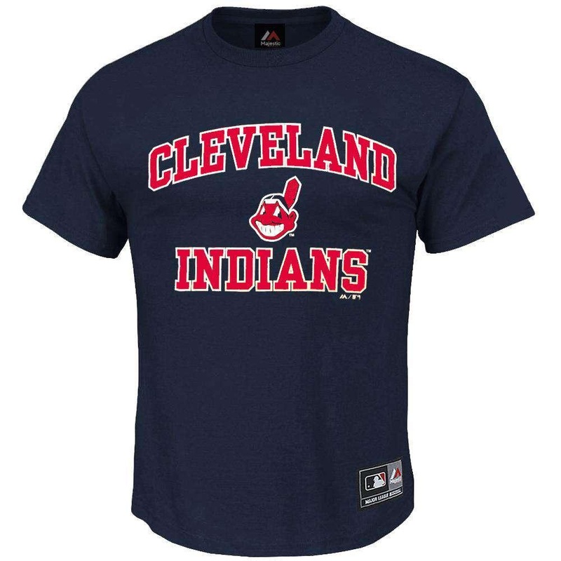 Cleveland Indians Majestic MLB Despa T-Shirt – Navy