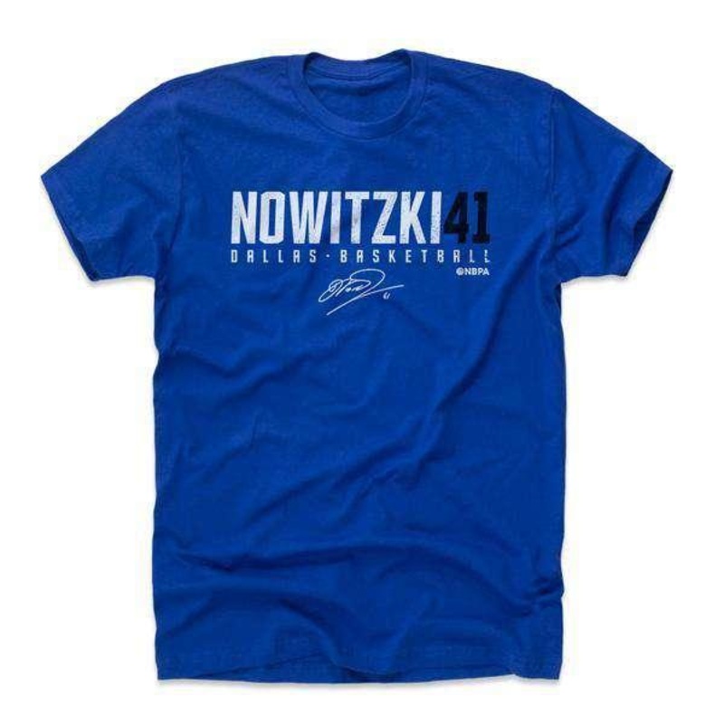 Dirk Nowitzki Dallas Mavericks 500 Level NBA Nowitzki41 T-Shirt – Royal Blue