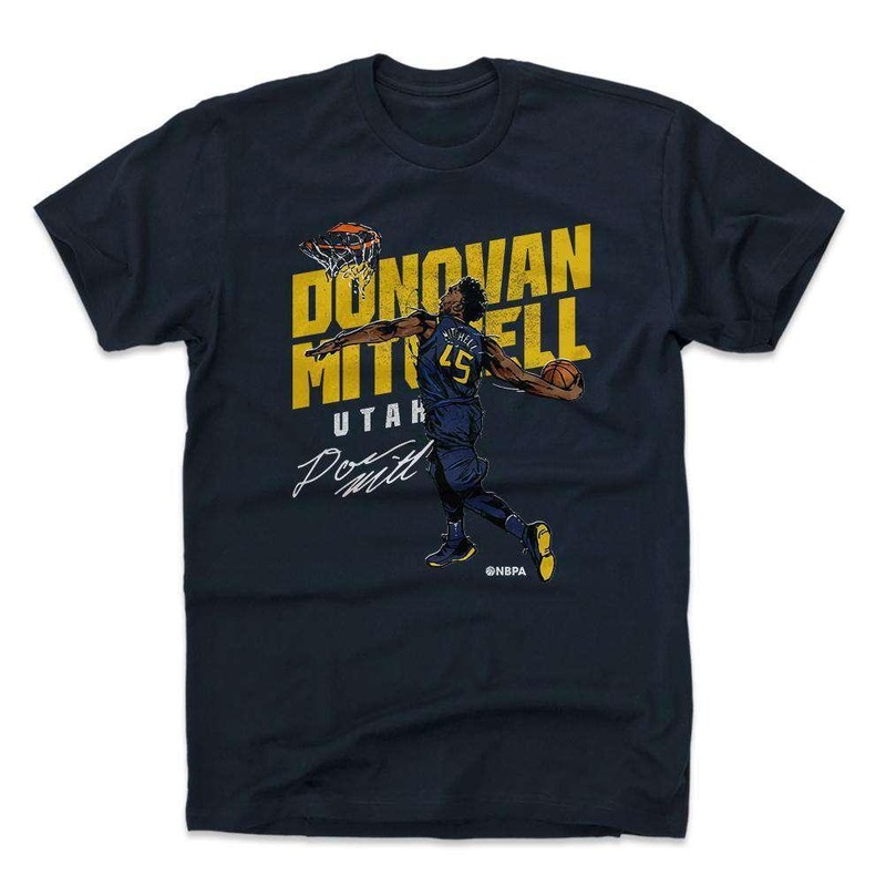 Donovan Mitchell Utah Jazz 500 Level NBA Retro T-Shirt – Navy