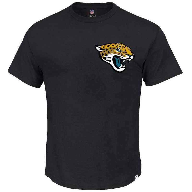 Jacksonville Jaguars Majestic NFL Helmet Logo T-Shirt – Black