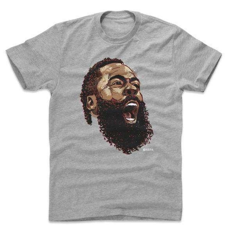 James Harden Houston Rockets 500 Level NBA Scream T-Shirt – Grey