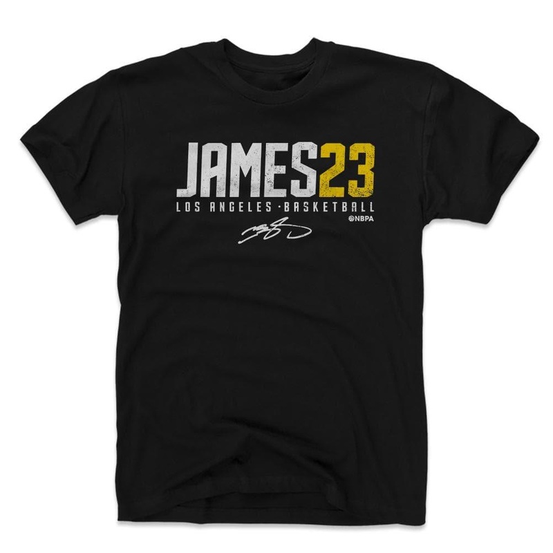 LeBron James Los Angeles Lakers 500 Level NBA Name T-Shirt – Black
