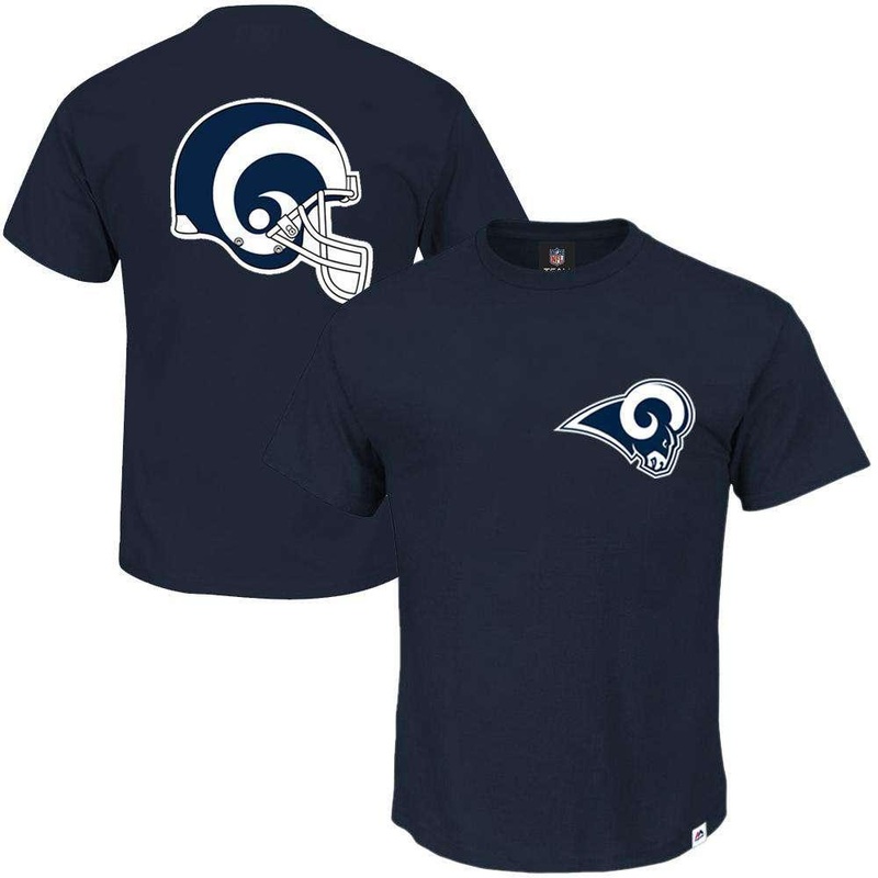 Los Angeles Rams Majestic NFL Helmet Logo T-Shirt – Navy
