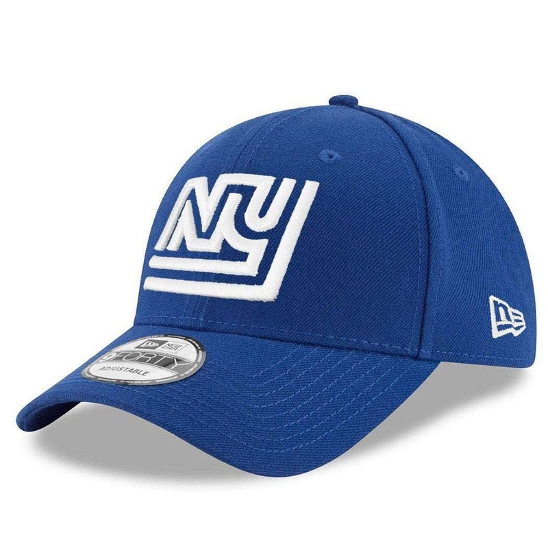 New York Giants New Era NFL Throwback 9FORTY Snapback Curve Hat – Blue