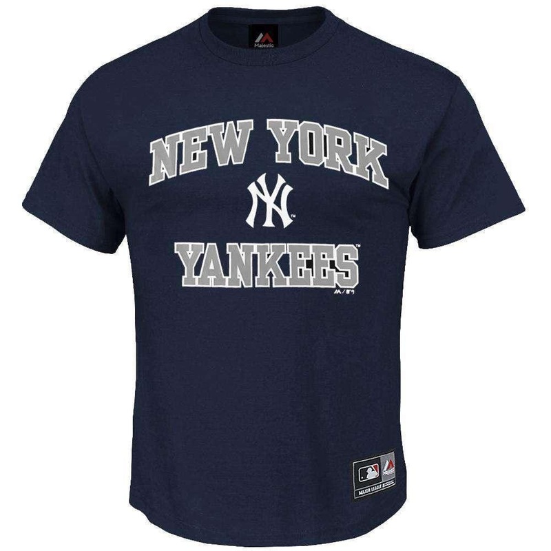 New York Yankees Majestic MLB Despa T-Shirt – Navy