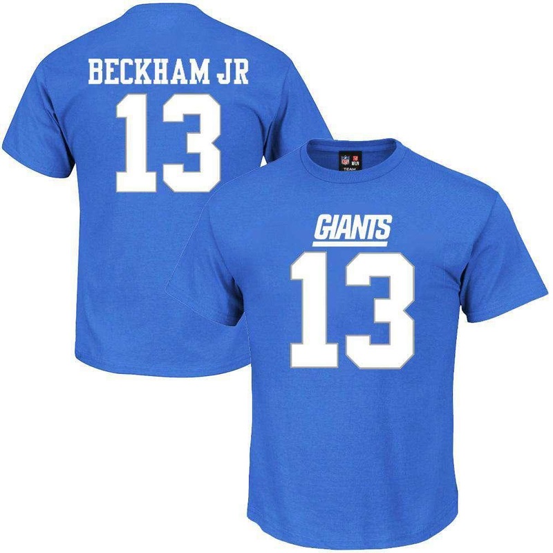 Odell Beckham Jr New York Giants NFL PA Player T-Shirt – Blue