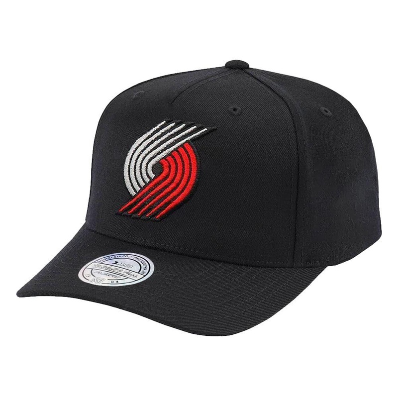 Portland Trail Blazers Mitchell & Ness NBA 110 Team Logo Snapback Hat – Black
