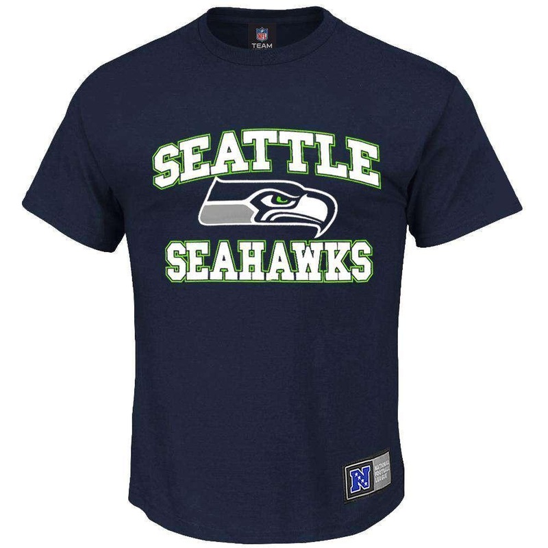 Seattle Seahawks Majestic NFL Despa T-Shirt – Navy