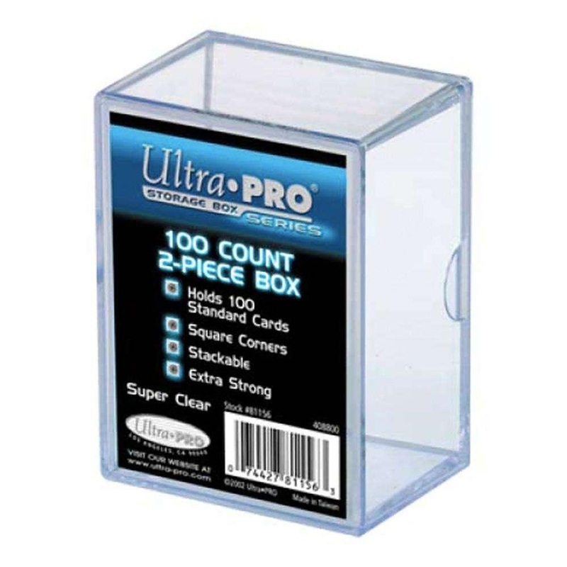 Ultra Pro 2 Piece 100 Count Trading Card Clear Storage Box