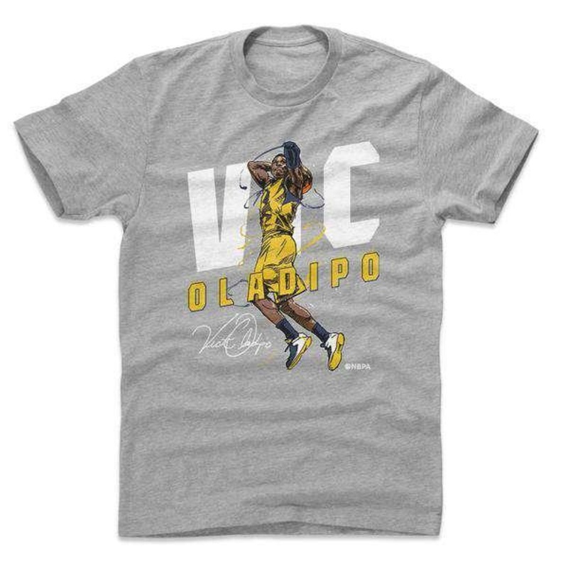 Victor Oladipo Indiana Pacers 500 Level NBA Slam T-Shirt – Heather Grey