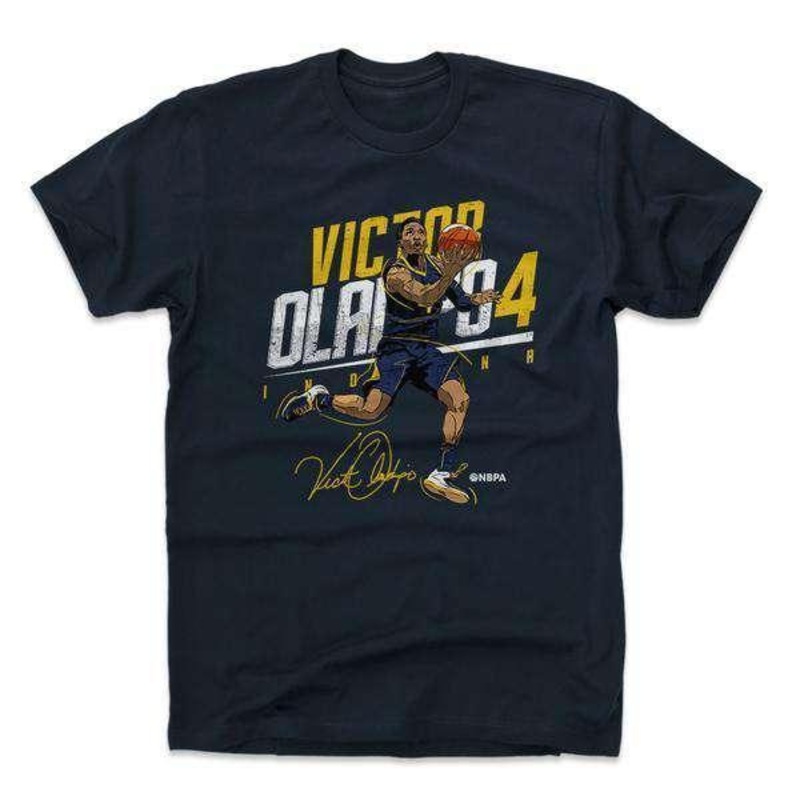 Victor Oladipo Indiana Pacers 500 Level NBA Slant T-Shirt – True Navy