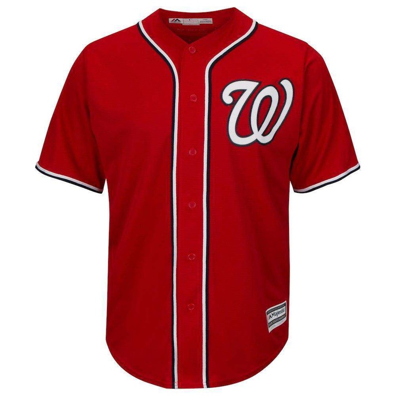 Washington Nationals Majestic MLB AC Cool Base Replica Jersey – Red