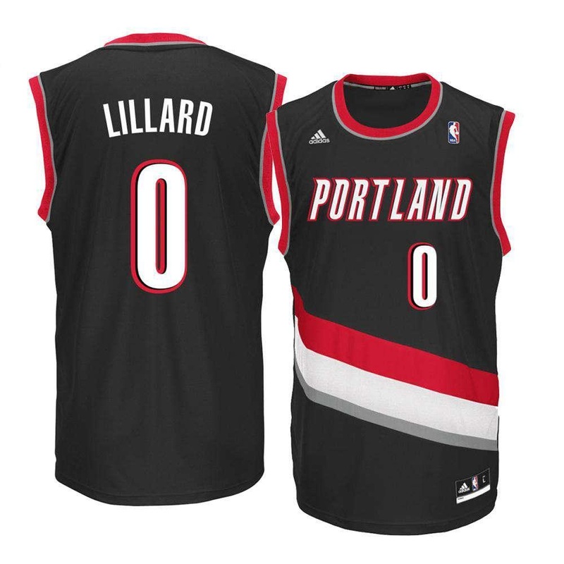 Youths Damian Lillard Portland Trail Blazers NBA Replica Jersey – Black