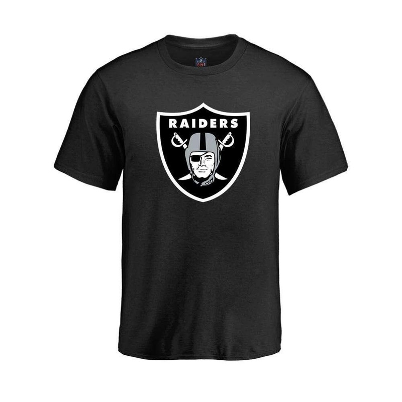 Youths Oakland Raiders NFL Team Primary Logo T-Shirt – Black