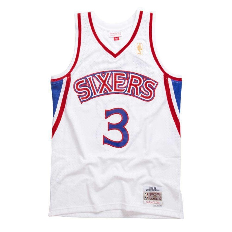 Allen Iverson Philadelphia 76ers 96-97 Mitchell & Ness NBA Swingman Jersey – White