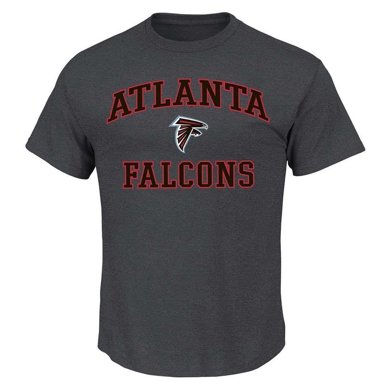 Atlanta Falcons Majestic NFL Heart & Soul T-Shirt – Charcoal