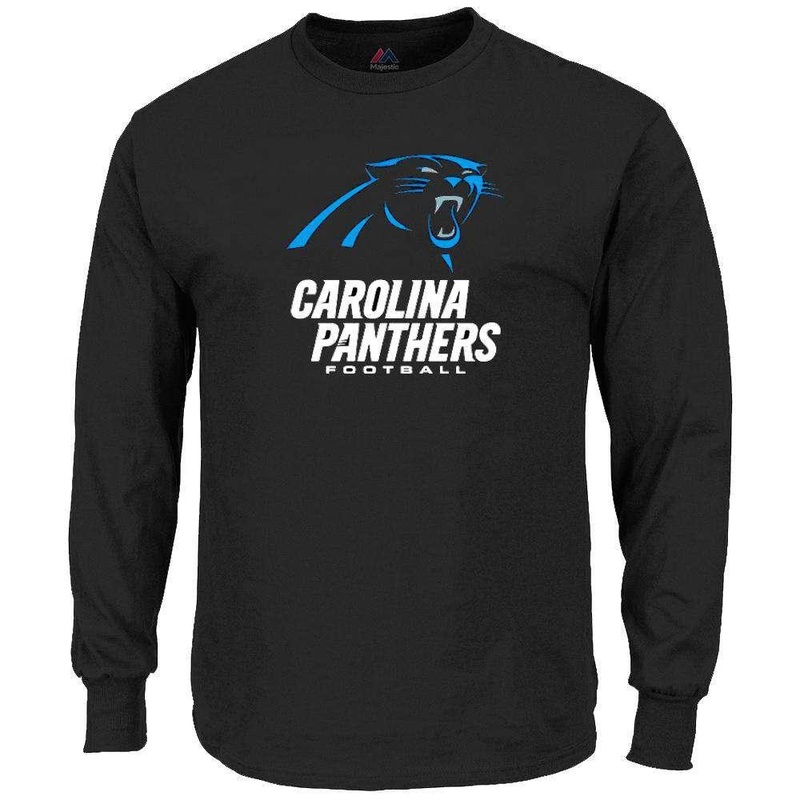 Carolina Panthers Majestic NFL Critical Victory Long Sleeve T-Shirt – Black