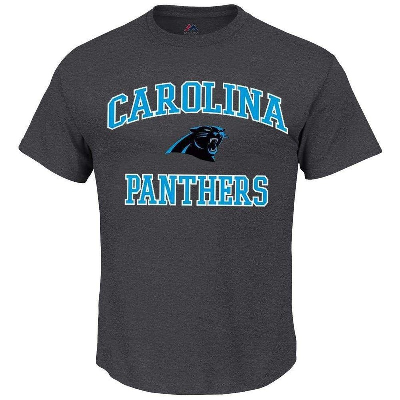 Carolina Panthers Majestic NFL Heart & Soul T-Shirt – Charcoal