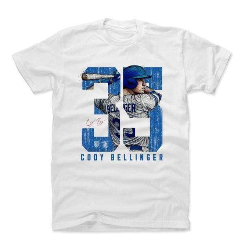 Cody Bellinger Los Angeles Dodgers 500 Level MLB Sketch T-Shirt – White