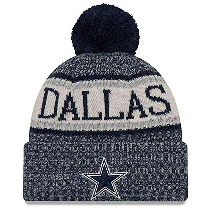 Dallas Cowboys New Era NFL 2018 NFL Sideline Knit Beanie – Navy