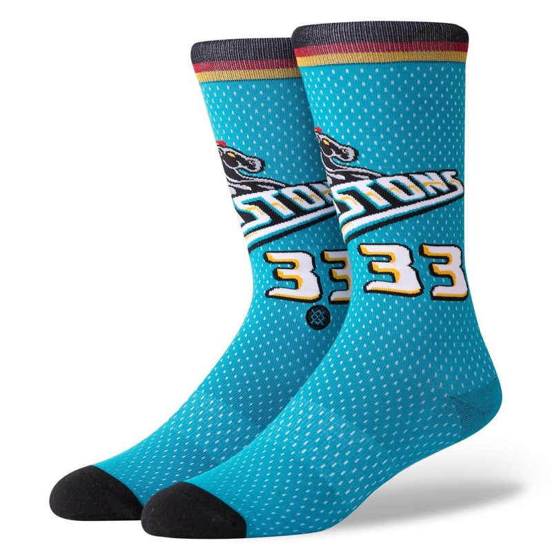 Grant Hill Detroit Pistons Stance NBA HWC Throwback Jersey Crew Socks – Blue