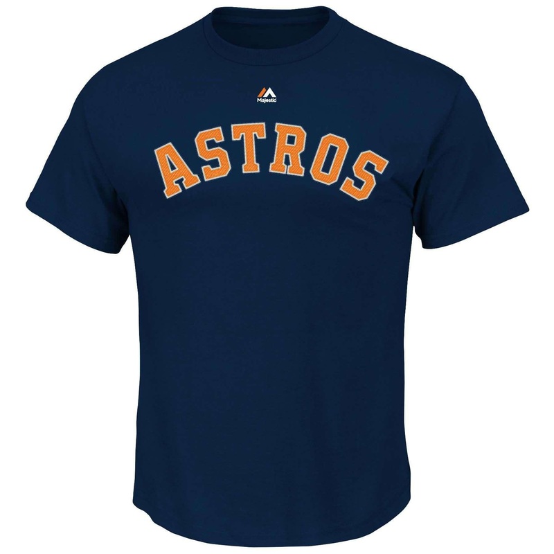 Houston Astros Majestic MLB Team Wordmark T-Shirt – Navy