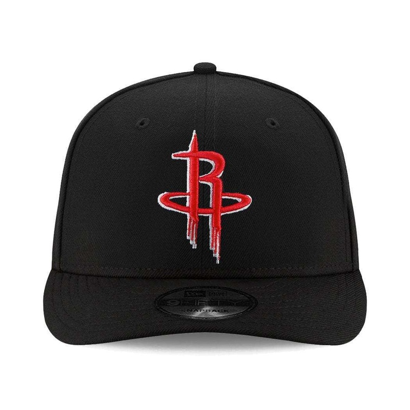 Houston Rockets New Era NBA Team Pre-Curved 9FIFTY Snapback Hat – Black