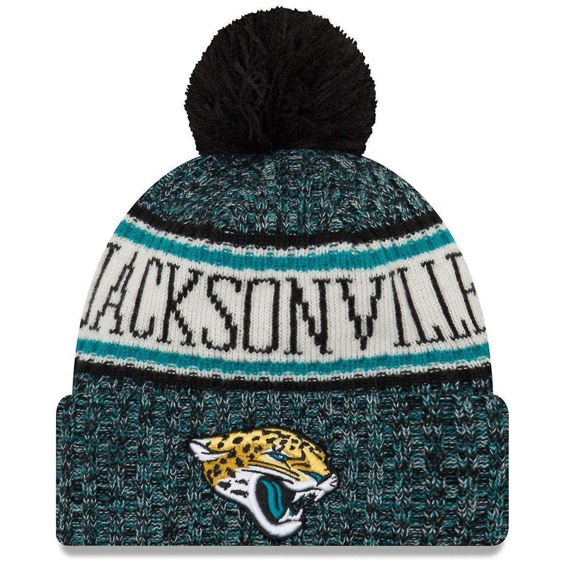 Jacksonville Jaguars New Era NFL 2018 NFL Sideline Knit Beanie – Black