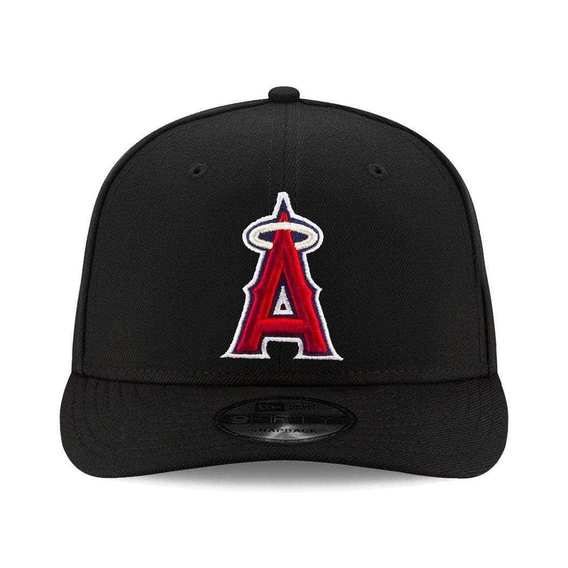 Los Angeles Angels New Era MLB Team Pre-Curved 9FIFTY Snapback Hat – Black