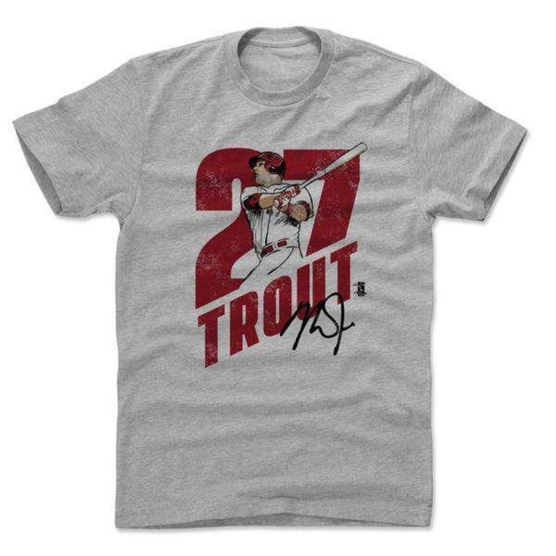 Mike Trout Los Angeles Angles 500 Level MLB Cut T-Shirt – Grey